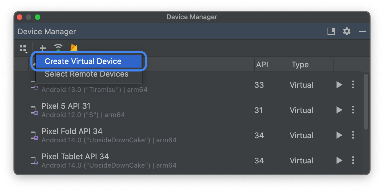 Tworzenie wirtualnego urządzenia z Androidem w Android Studio