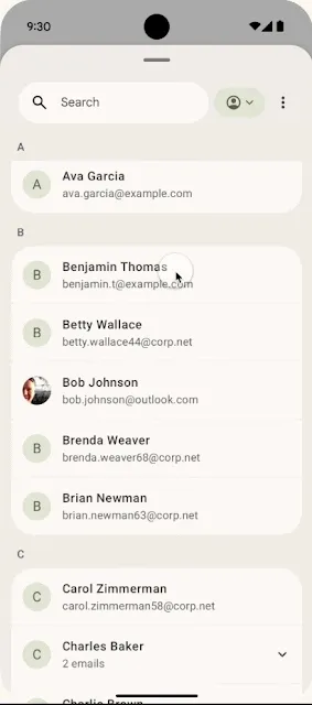 انتخابگر مخاطب اندروید ۱۷.gif