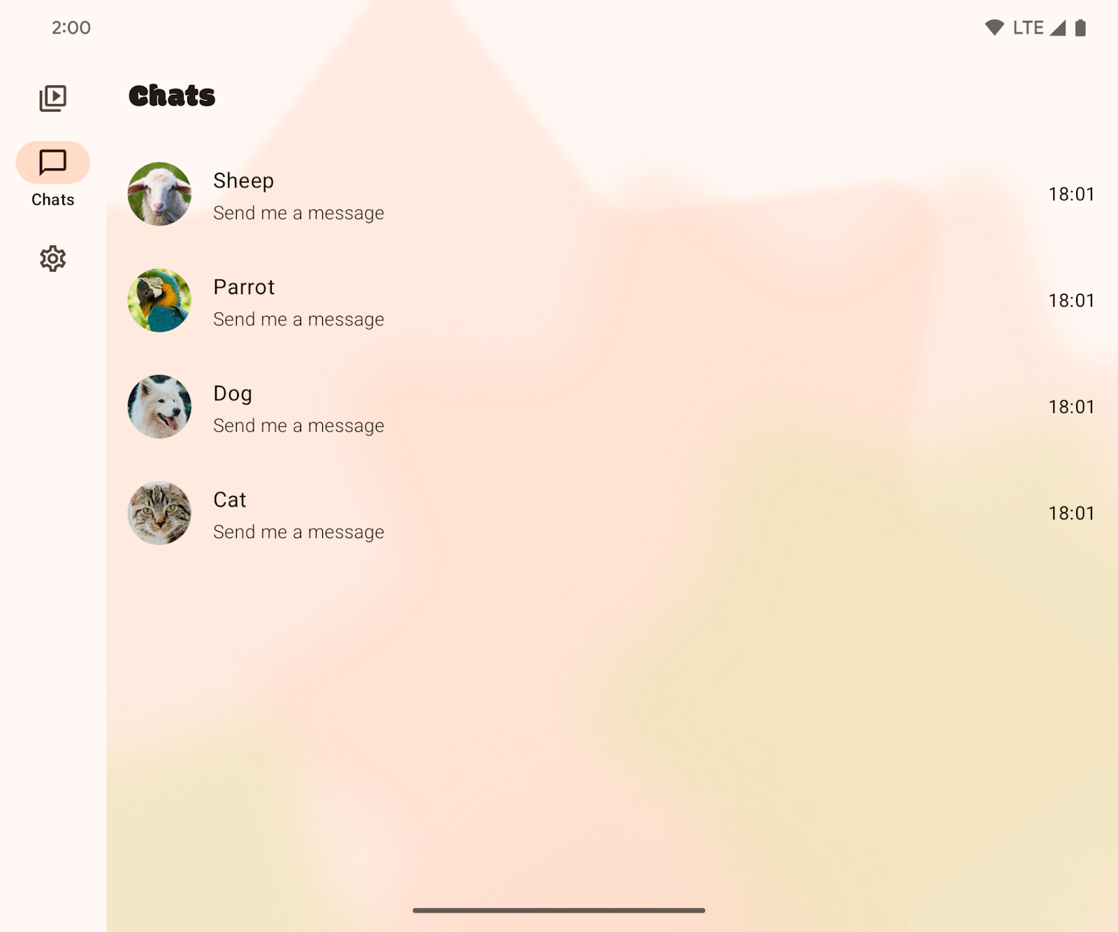 L&#39;application SociaLite sur un appareil à grand écran.