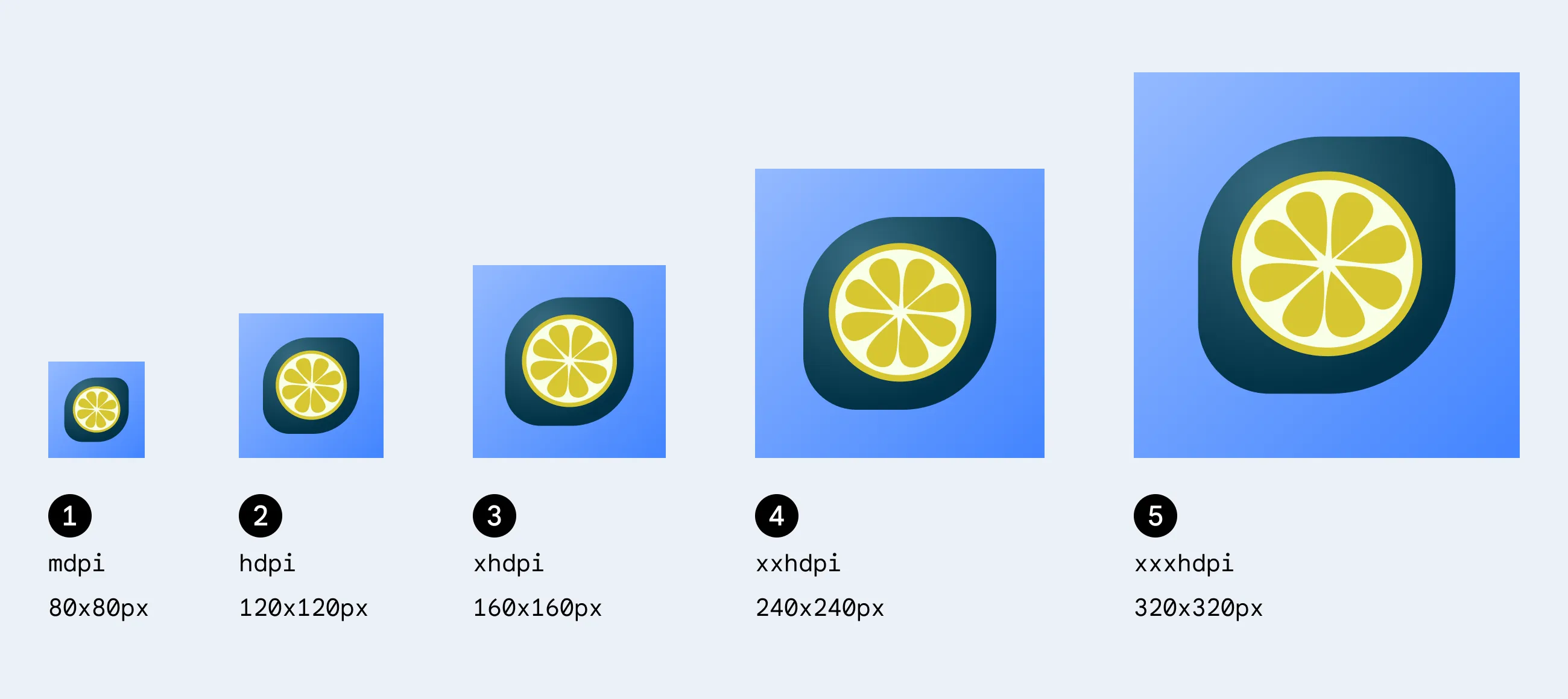 Launcher icon sizes