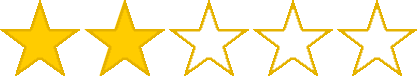 Ícone de classificação de duas estrelas