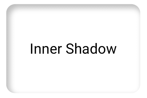 צל פנימי אפור בתוך צורה מלבנית לבנה.