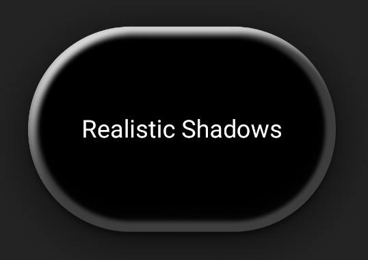 צללית לבנה מציאותית מסביב לצורה שחורה מעוגלת.