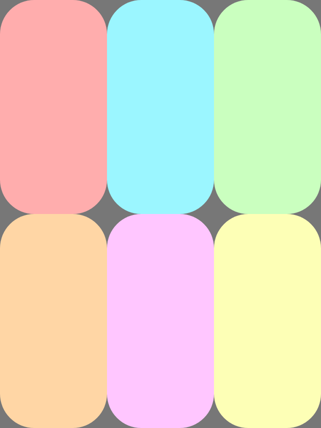 Varias líneas de elementos se extienden para llenar el eje transversal.