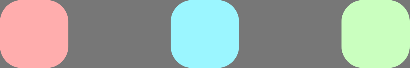 Öğeler, aralarında boşluk bırakılarak ana eksen boyunca dağıtılır.