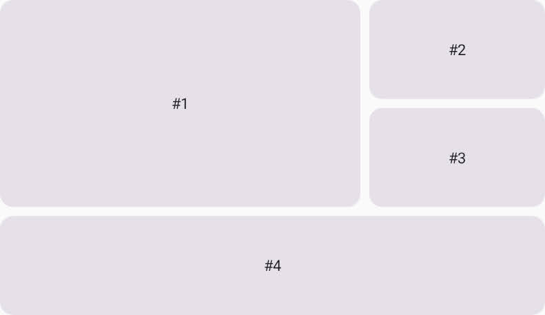 카드 4는 3개 열에 걸쳐 있습니다.