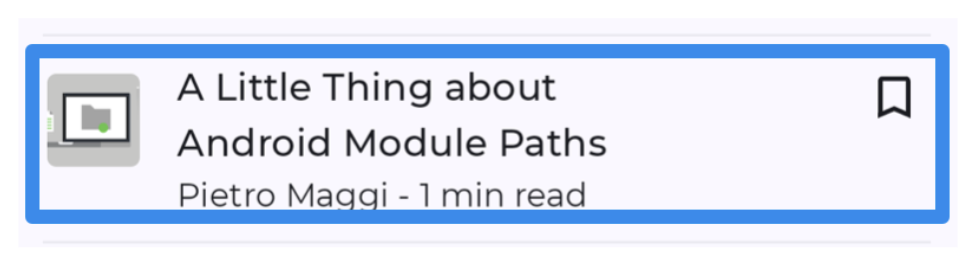 Switch Access-Highlight des Artikellistenelements