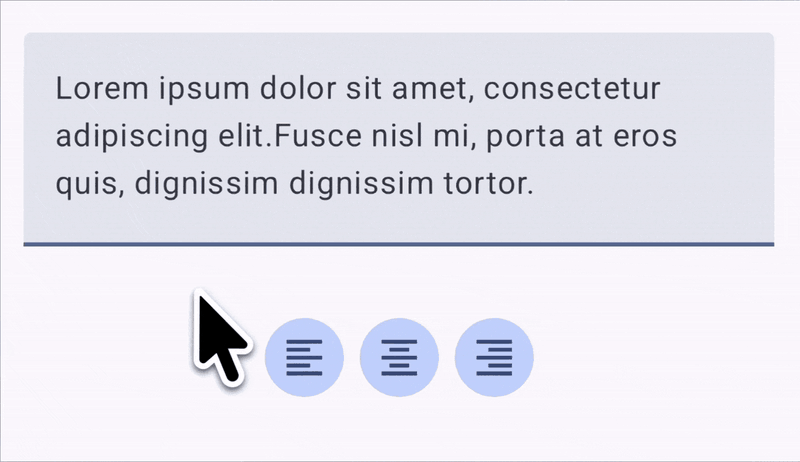 一个 TextField，使用 ParagraphStyle 在左对齐、居中和右对齐之间切换段落对齐方式。