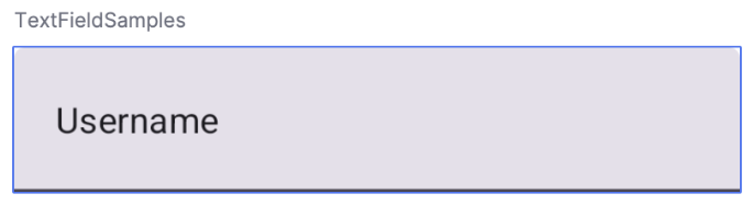 Ein Textfeld mit dem Text „Nutzername“ im Textfeld.
