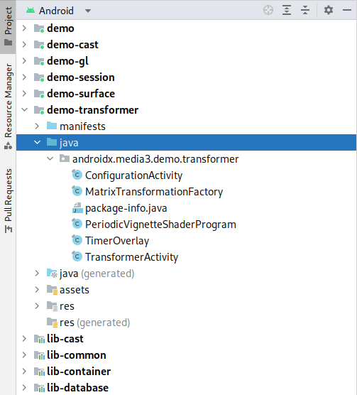 Android Studio&#39;daki proje