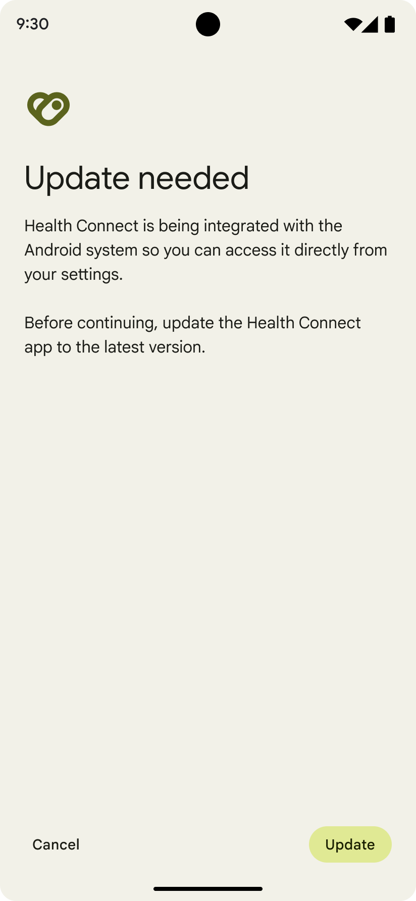 Figura de actualización de APK necesaria