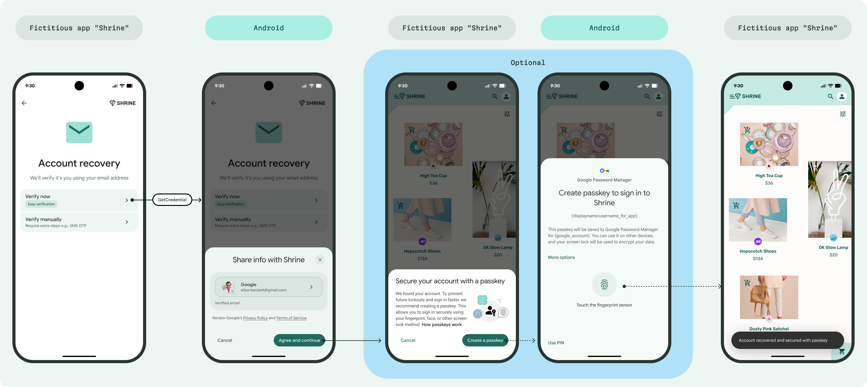 Como usar a verificação de e-mail durante a recuperação de conta
