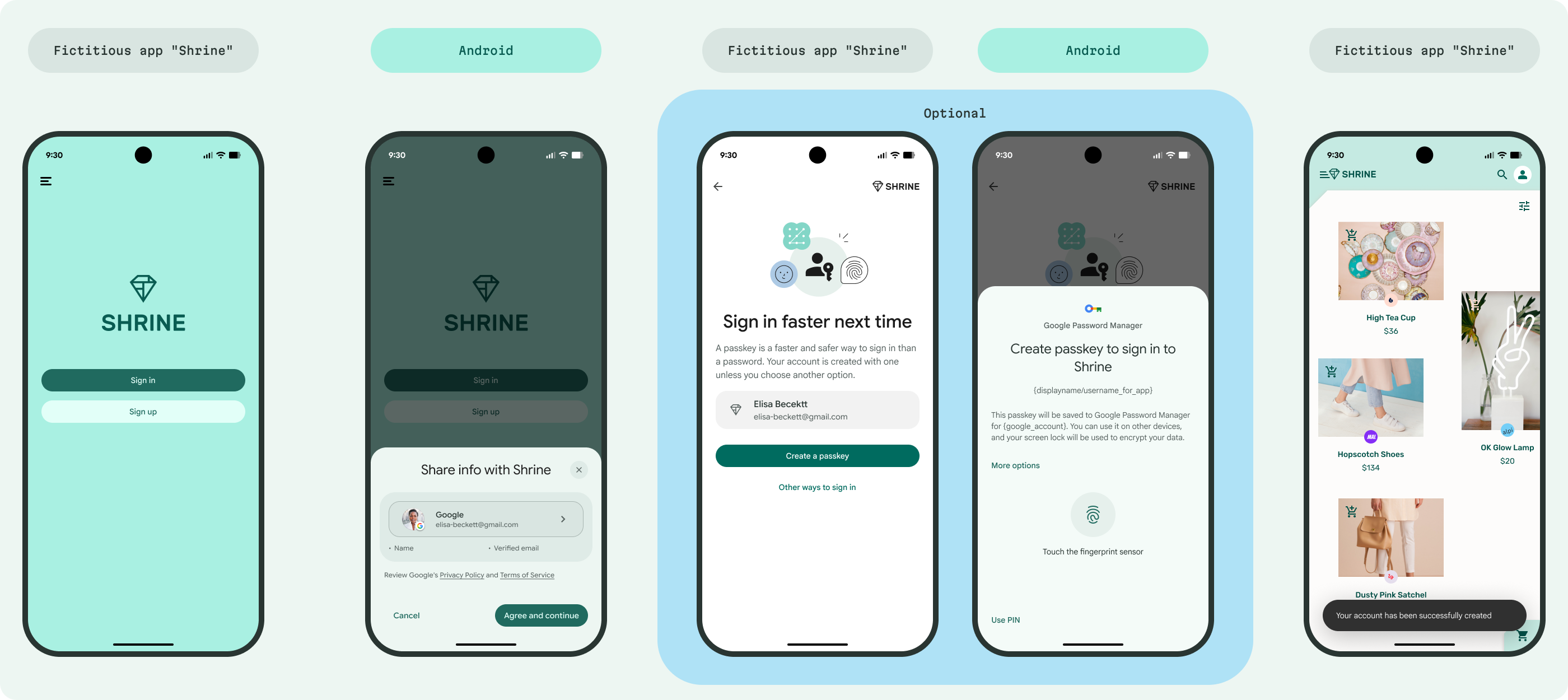 在注册期间使用电子邮件验证，然后创建通行密钥