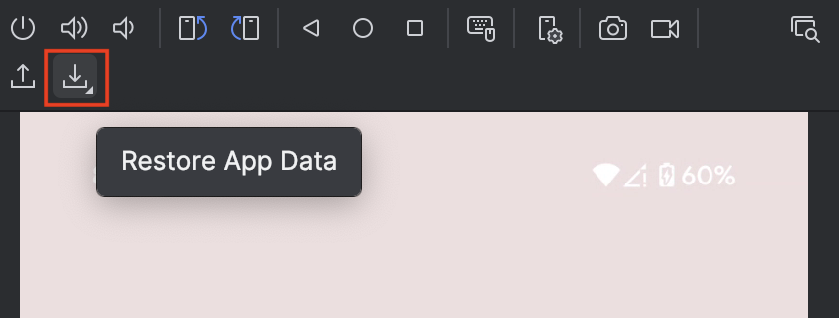 Restore App Data in Android Studio
