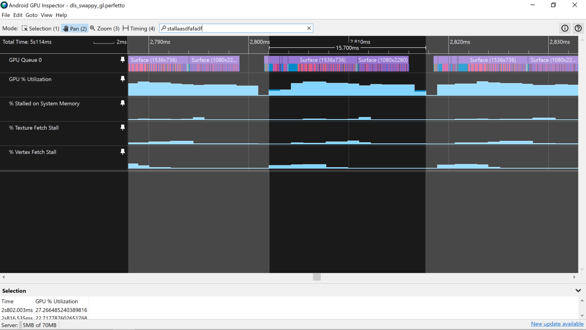 Traccia contatore interno di input