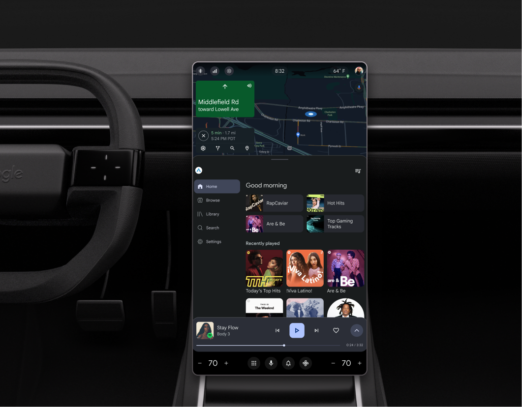 Commandes de lecture dans une application multimédia