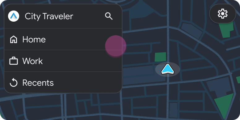 Szablon panelu zawarty w szablonie Mapa + Treści