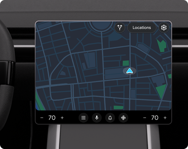 Barra delle azioni con tre pulsanti