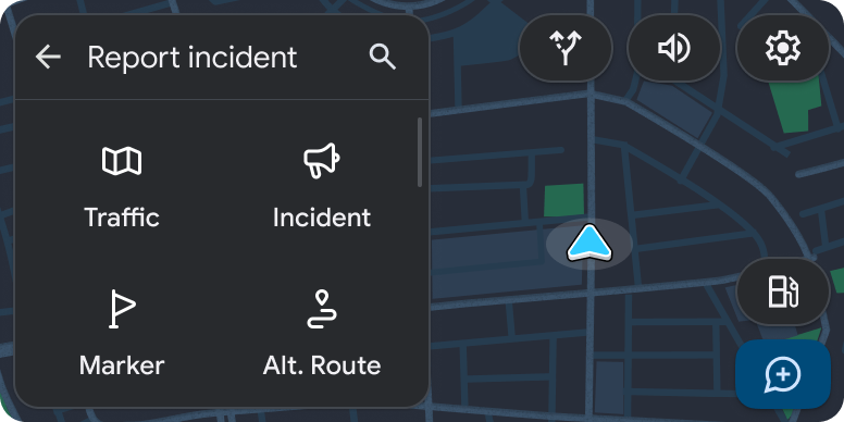 Beispiel für ein Android Auto-FAB