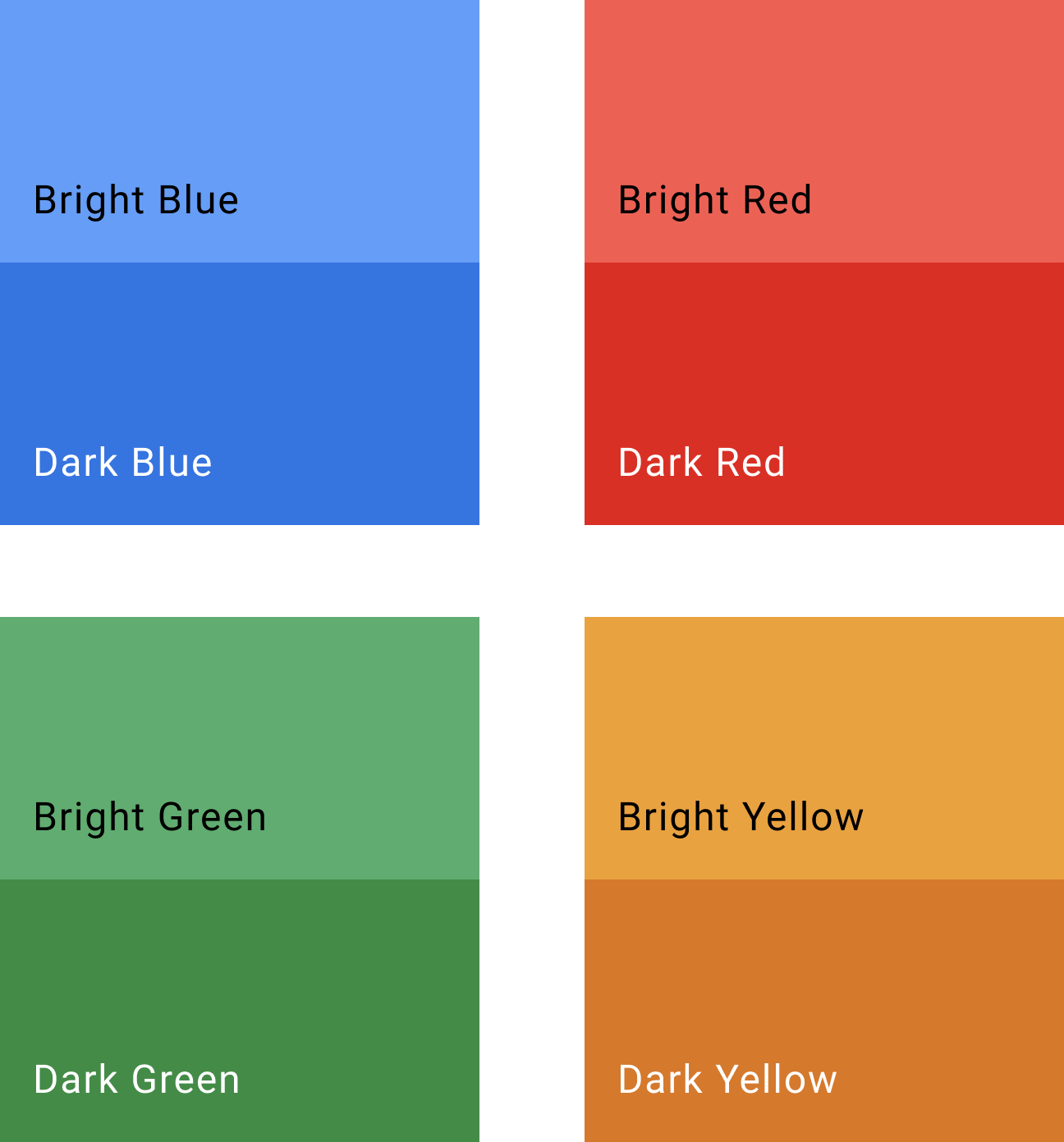 Couleurs standards pour les applications Android for Cars