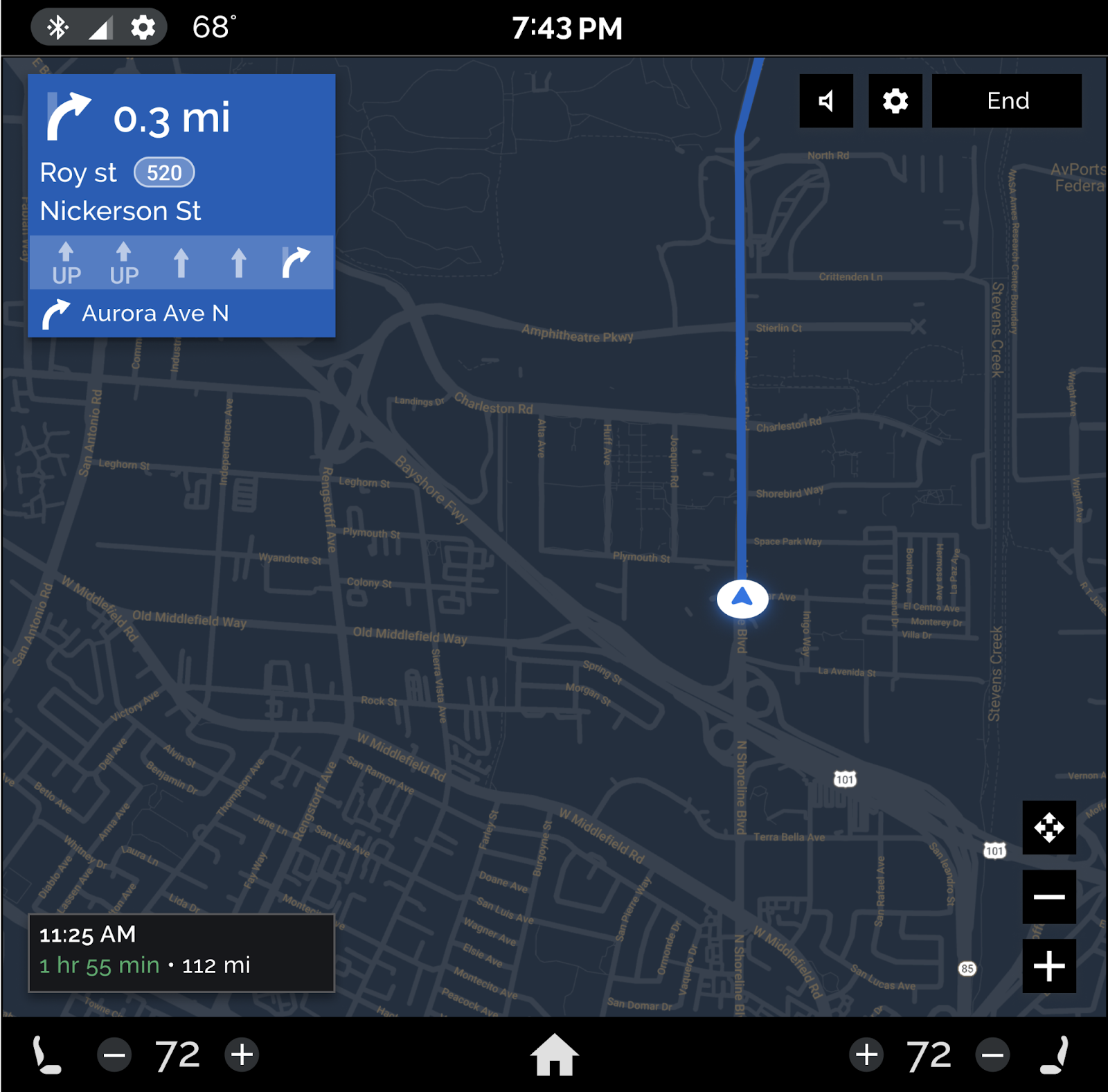 Android for Cars 应用的强调色
