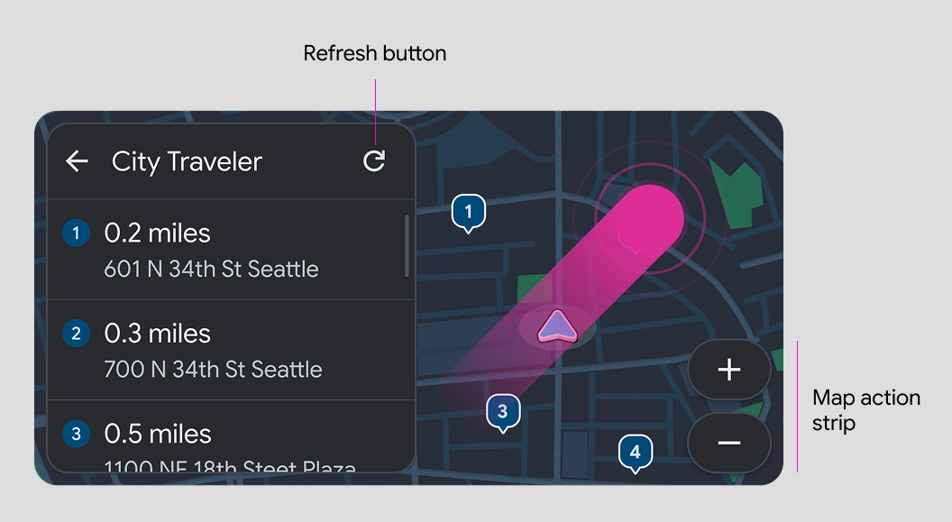 Mockup della mappa interattiva