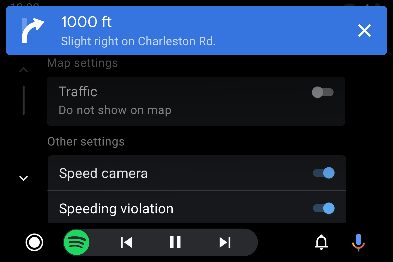 Fiche d'itinéraire avec notification de navigation détaillée