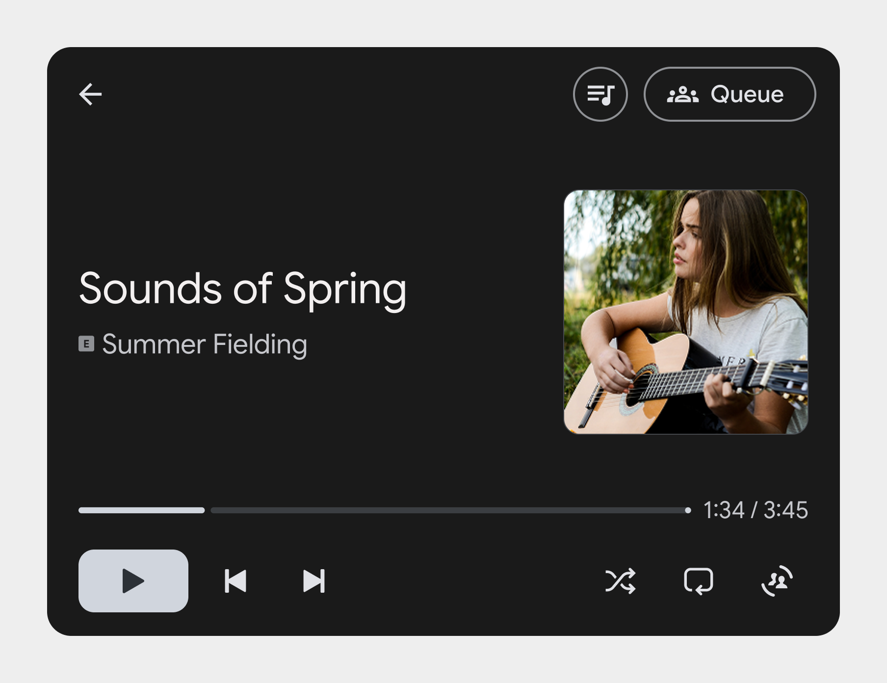 Imagen que representa una pantalla de reproducción