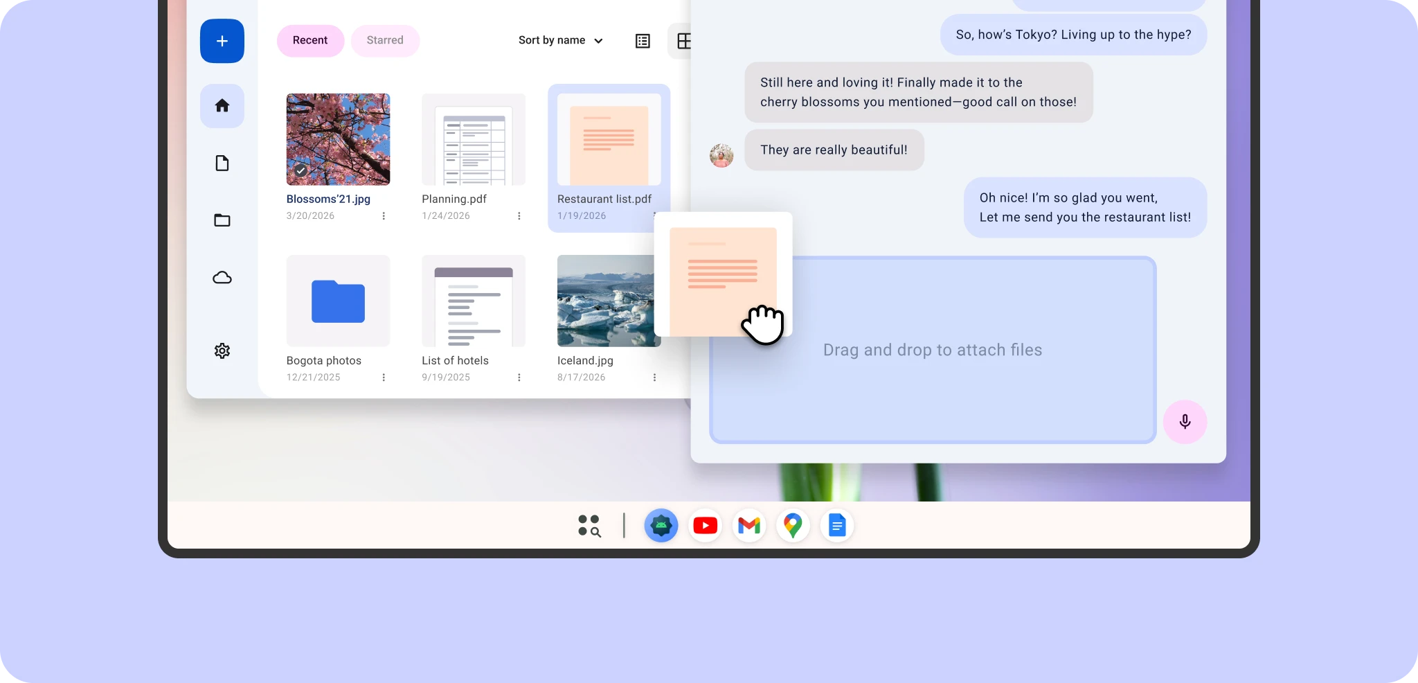 Trascina e rilascia sul laptop.