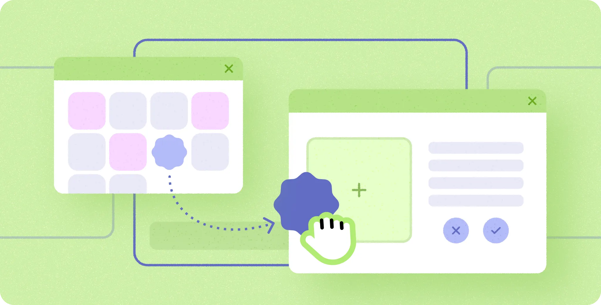 Wireframe de app adaptado a vários tamanhos.