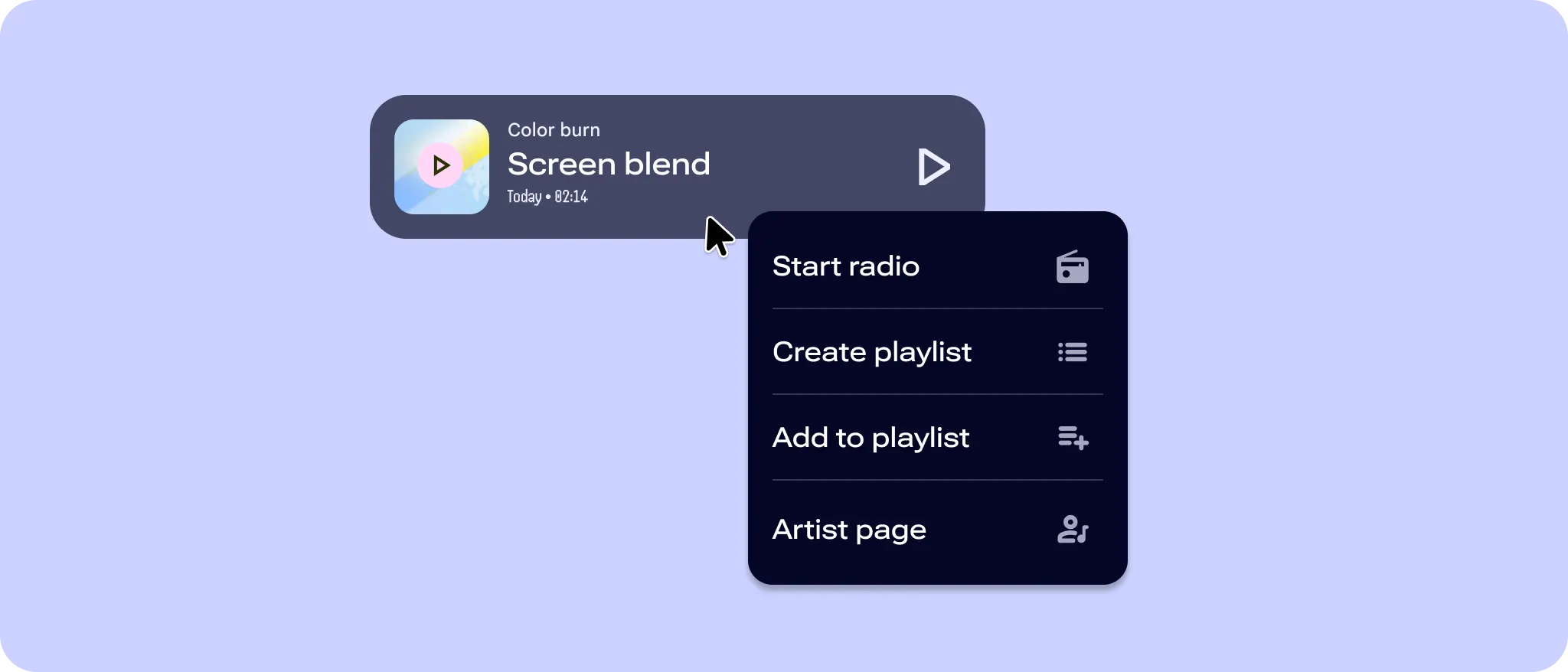 Clic droit sur une fiche pour afficher un menu contextuel proposant d'autres options