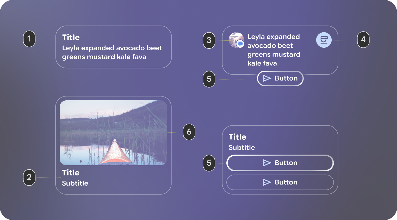 Os elementos de design precisam estar ancorados na parte de baixo do
frame.