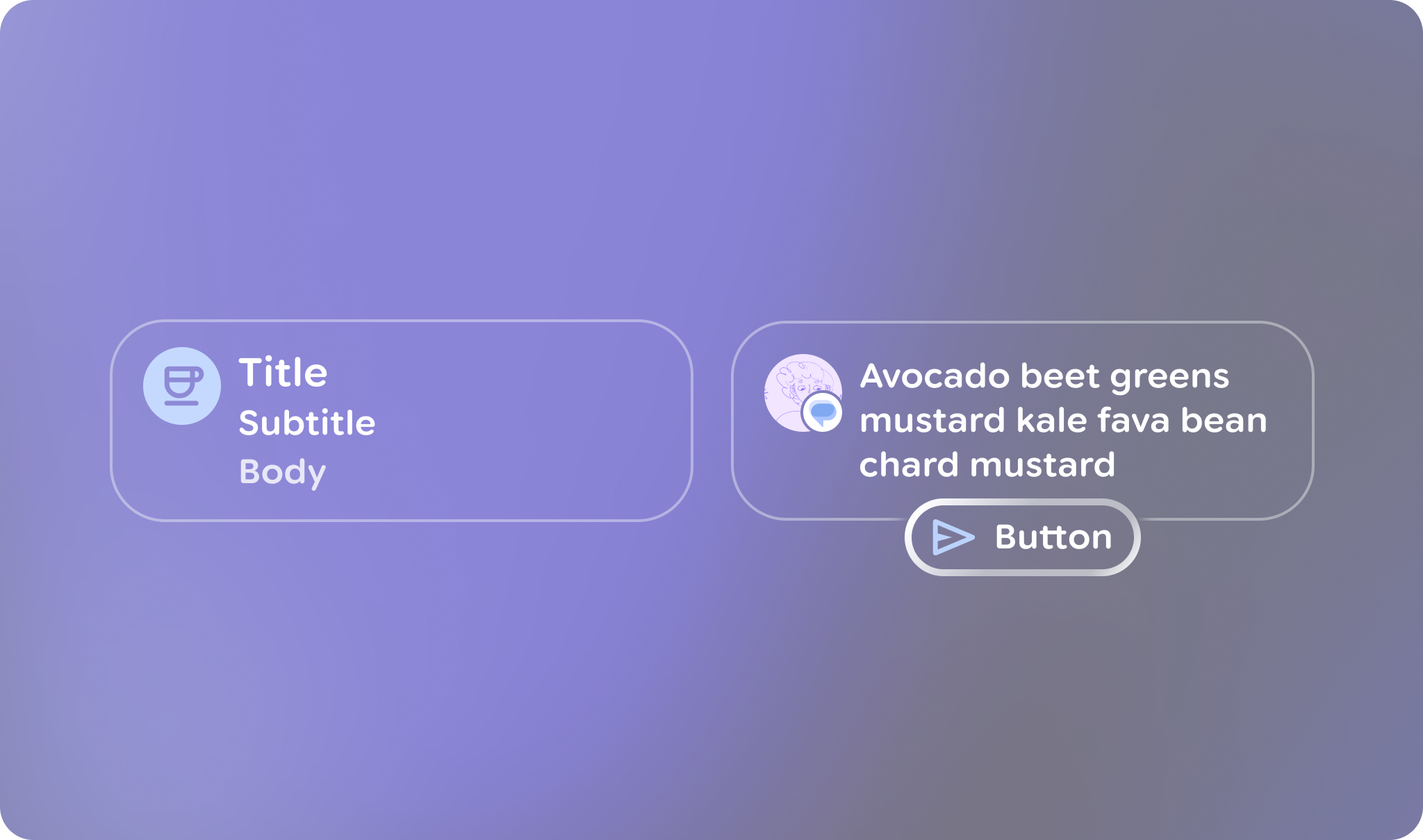 Design elements should be anchored to the bottom of the frame.