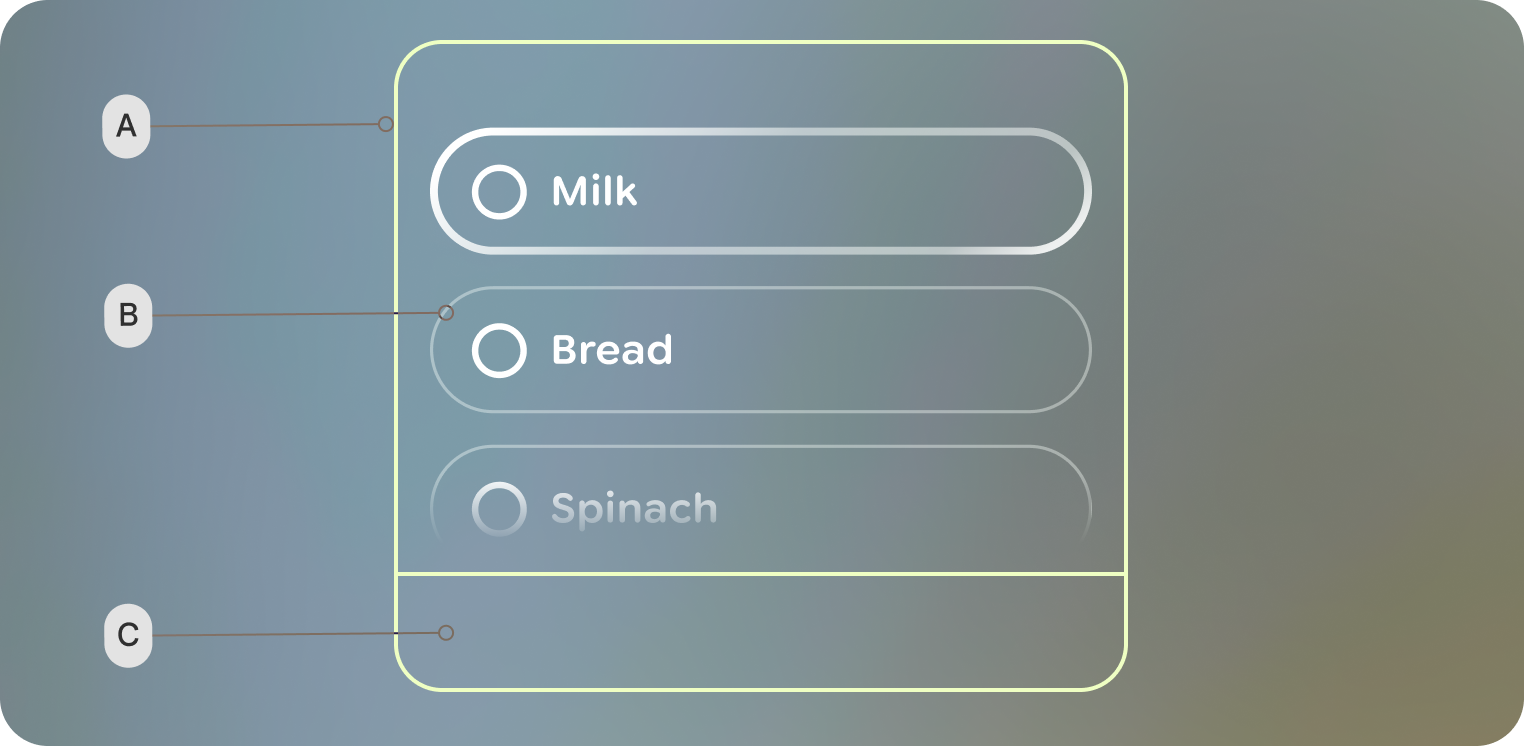 设计元素应锚定到帧的底部。