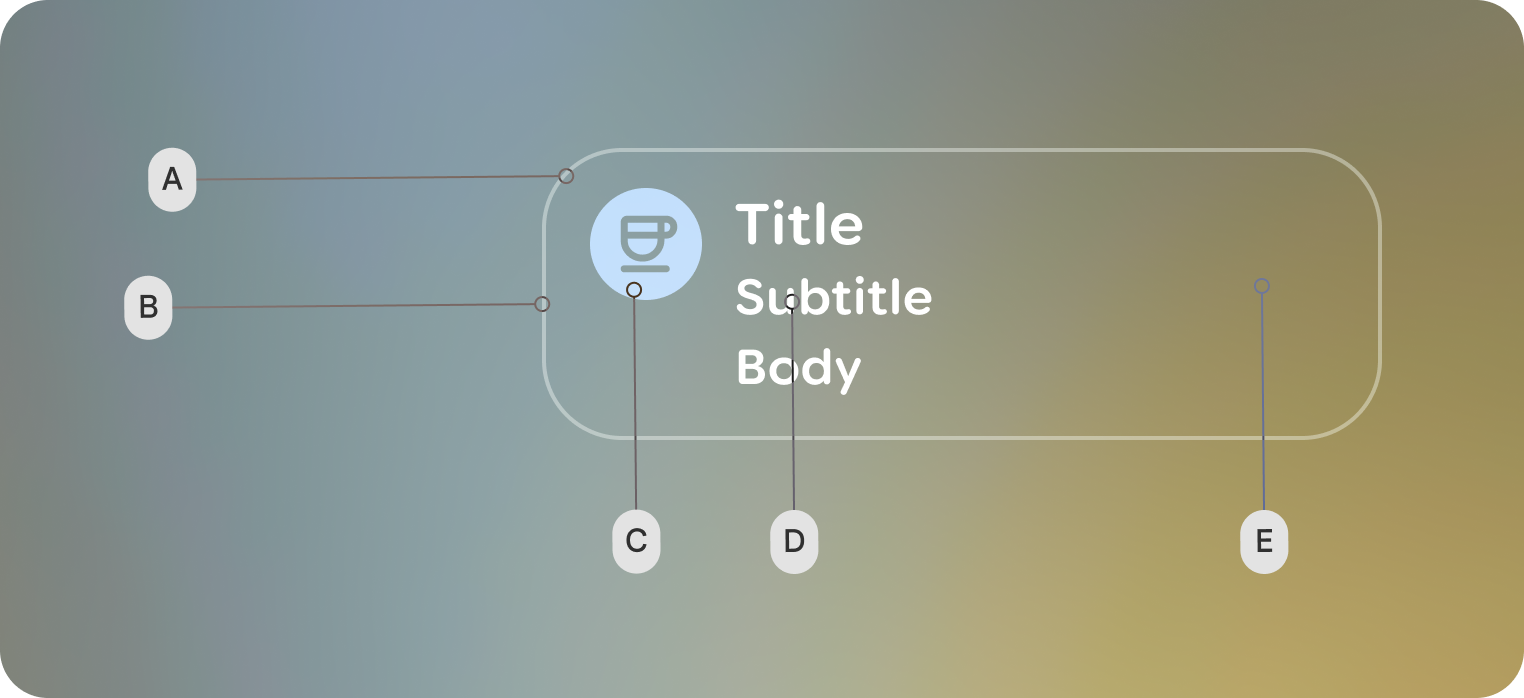 Design elements should be anchored to the bottom of the frame.