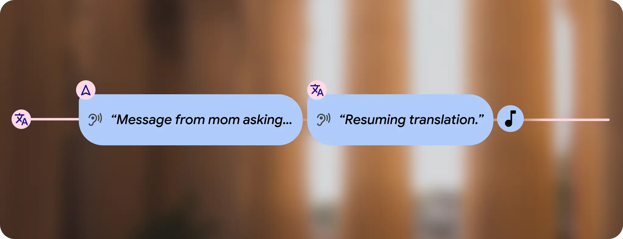 AI 眼镜上的音频焦点示例