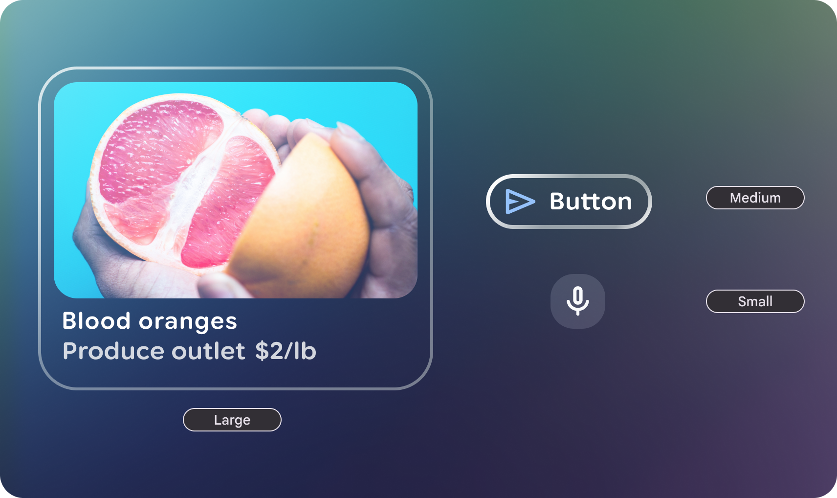 Design elements should be anchored to the bottom of the frame.