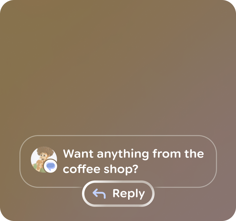 Notificaiton expanding once in focus.