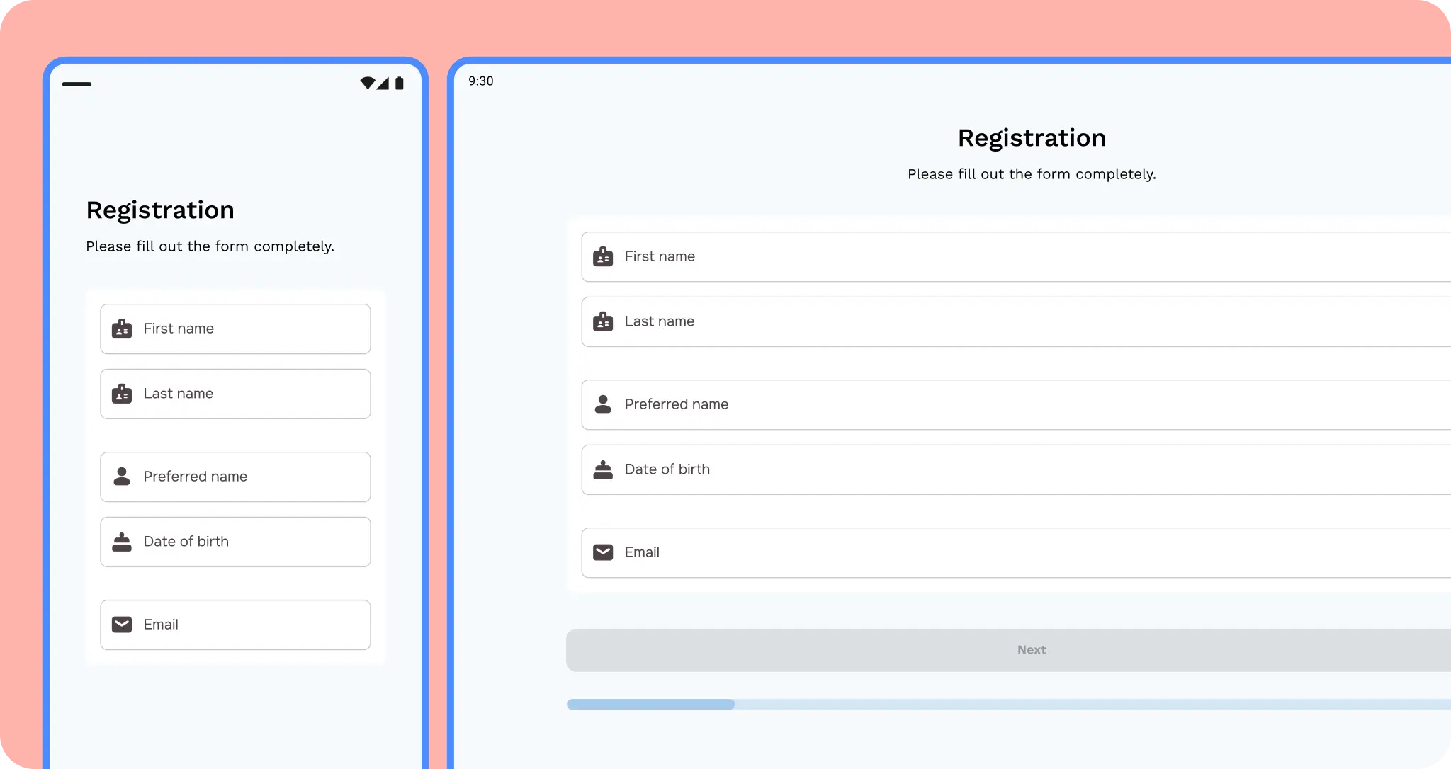 Stretched UI elements