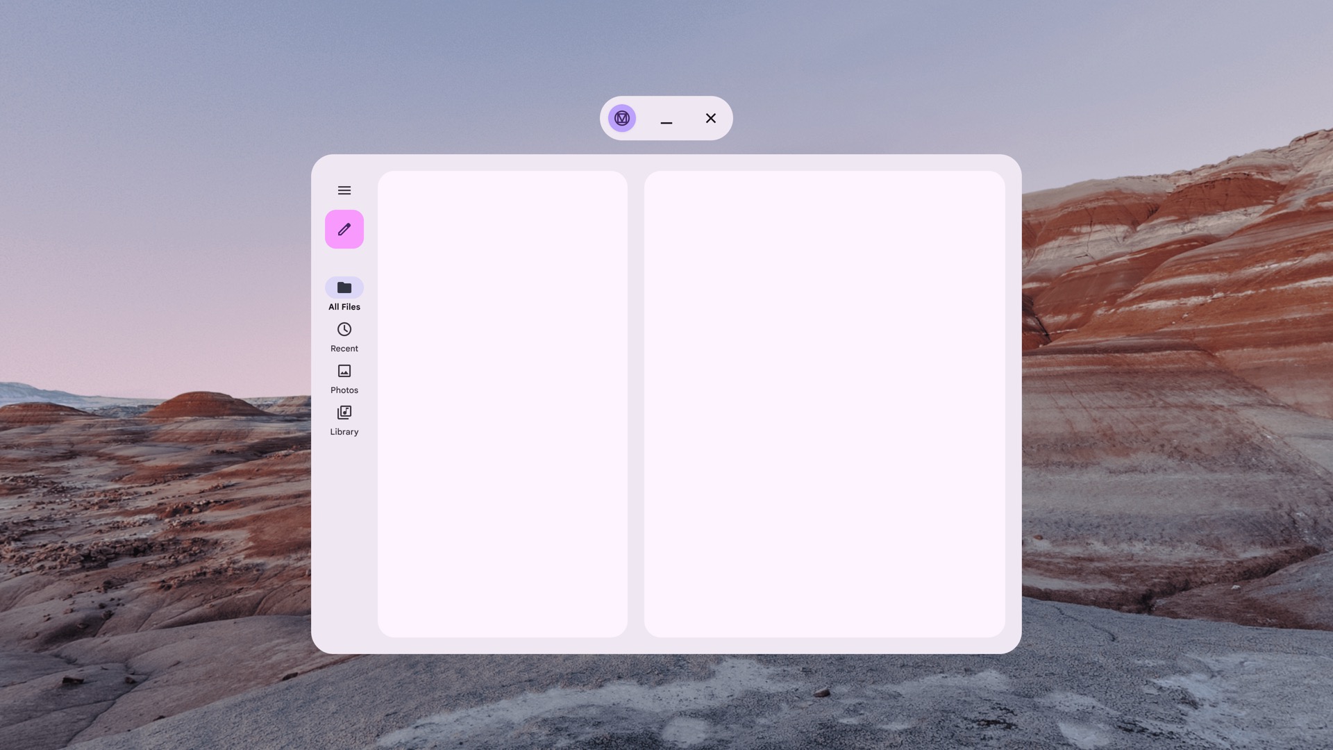 แถบนำทางแบบไม่จัดวางตามพื้นที่จาก Material Design ใน Home
Space