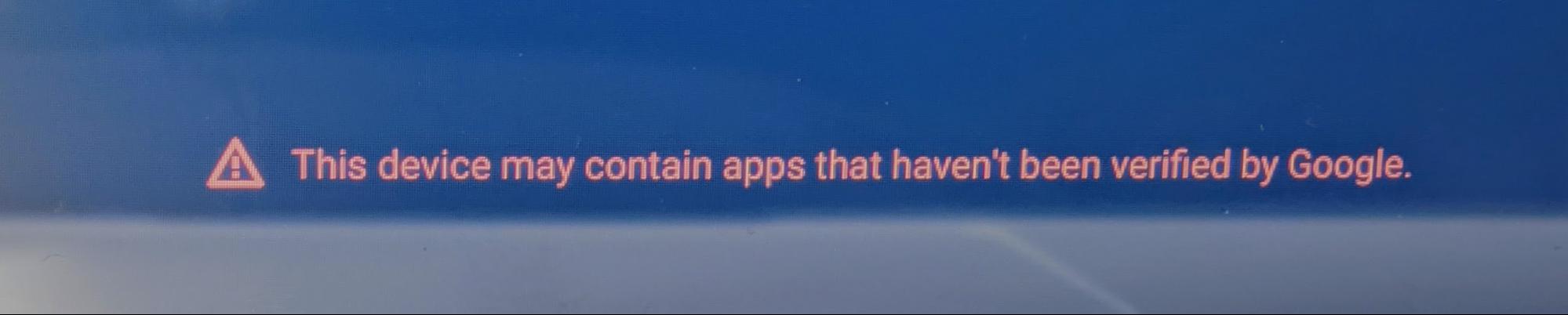 Hinweis zu Apps, die nicht aus dem Play Store stammen, nach dem Aktivieren von ADB