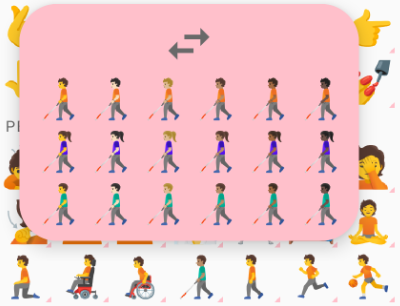 emoji bidireccional hacia la izquierda