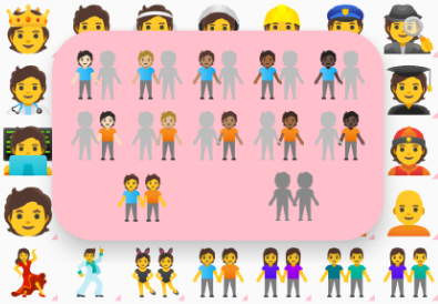 mantener presionada la pareja de emojis