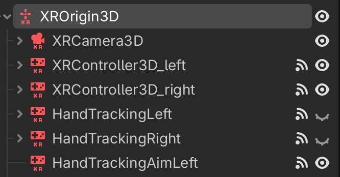 What your scene might look like after you've added the controller nodes.
