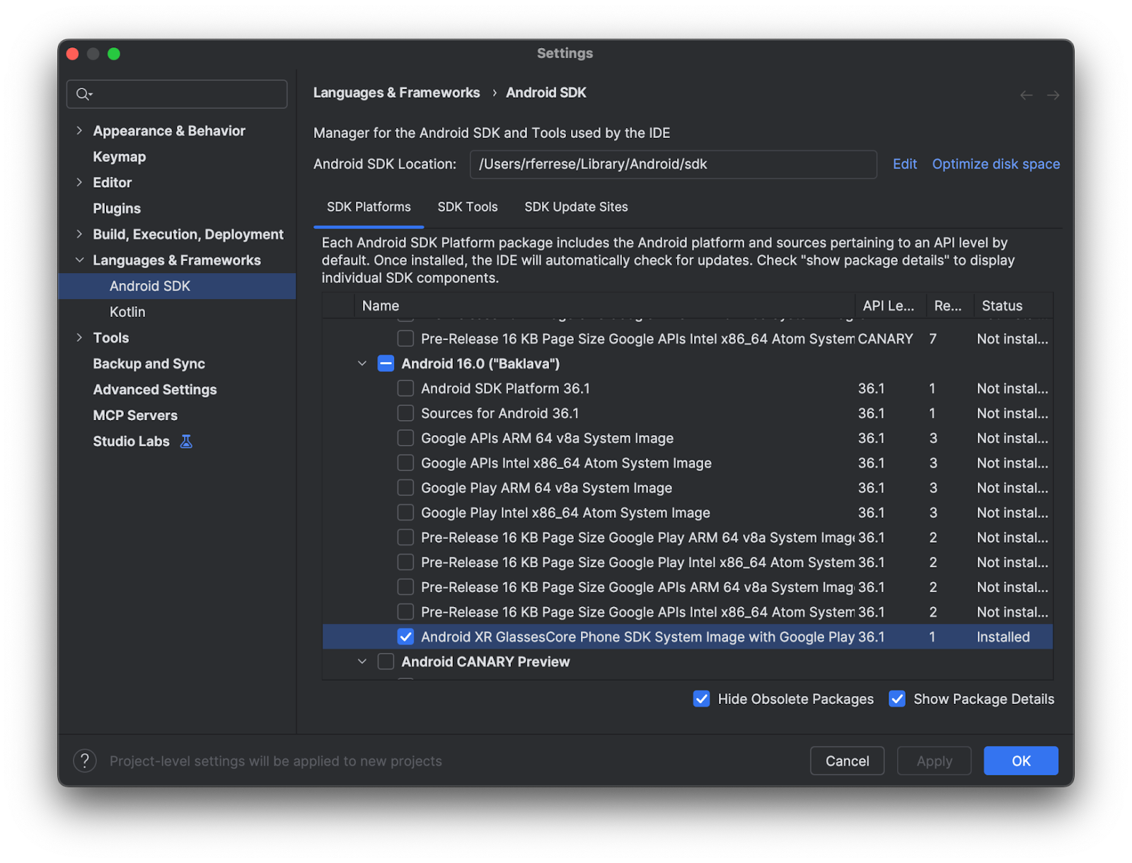 Meng-uninstal image sistem Ponsel GlassesCore