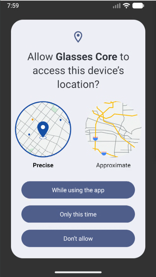 Acceptez la demande d&#39;autorisation de l&#39;application.