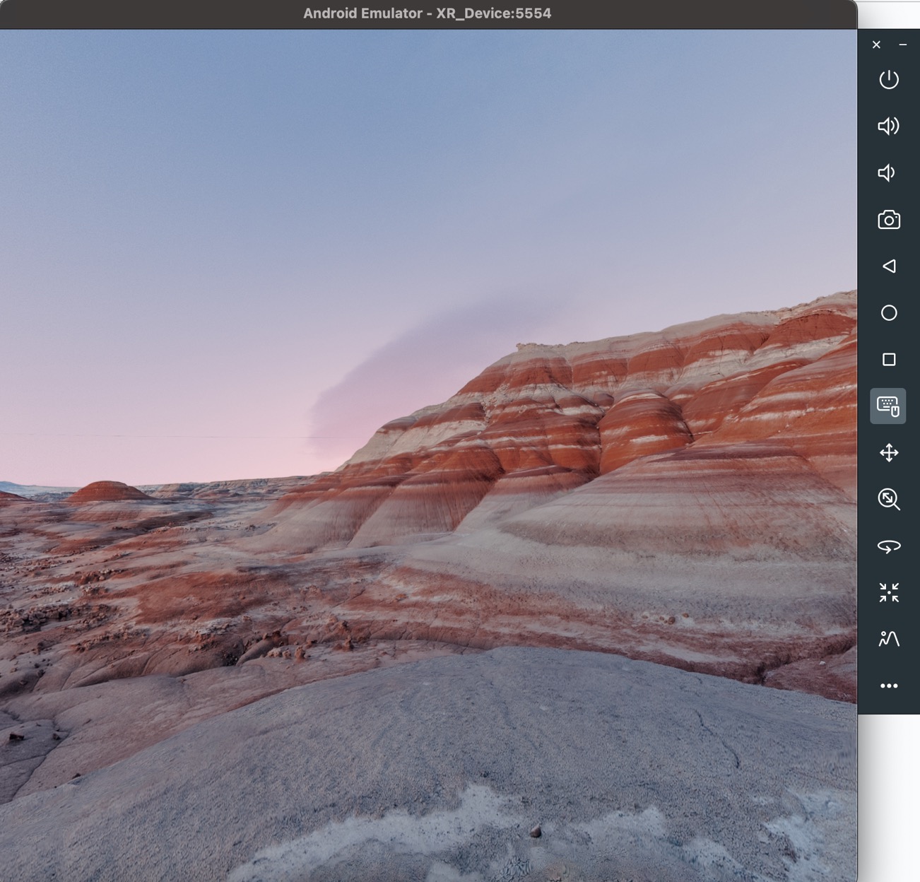 Экран эмулятора Android Studio