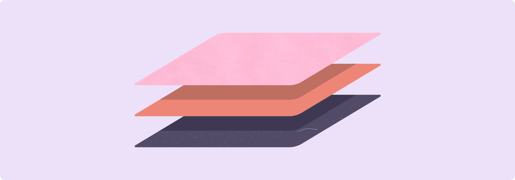 세 가지 품질 등급이 세로로 쌓인 레이어로 표시됨