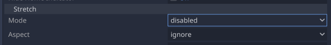 Godot-Stretch-Projekteinstellungen