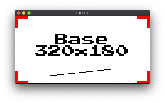 Stretch mode viewport with display resolution of 512x256